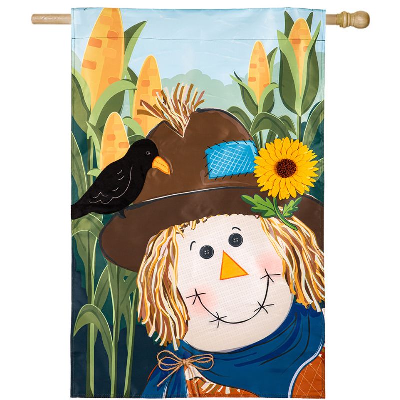 Scarecrow & Friend House Flag